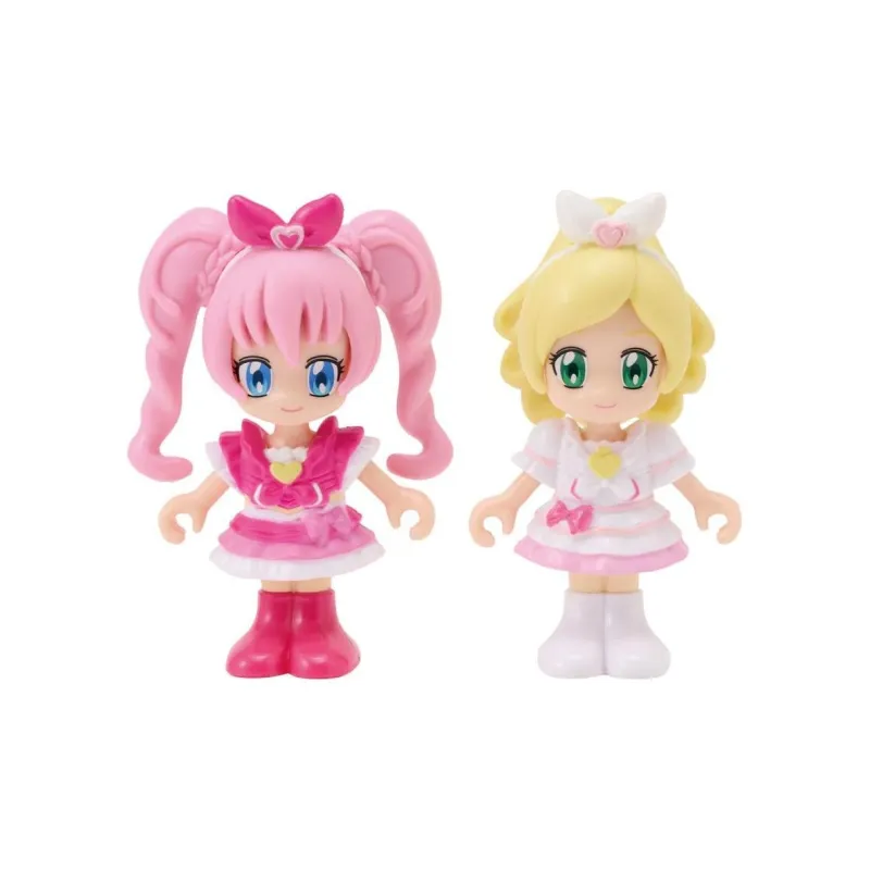 BANDAI Pretty Cure Girlish Dolls Cure Melody & Cure Rhythm Chibi Figures-0