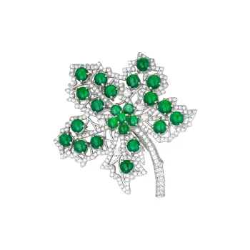 CUIYURIJI Ice Glutinous Jadeite Brooches Unisex