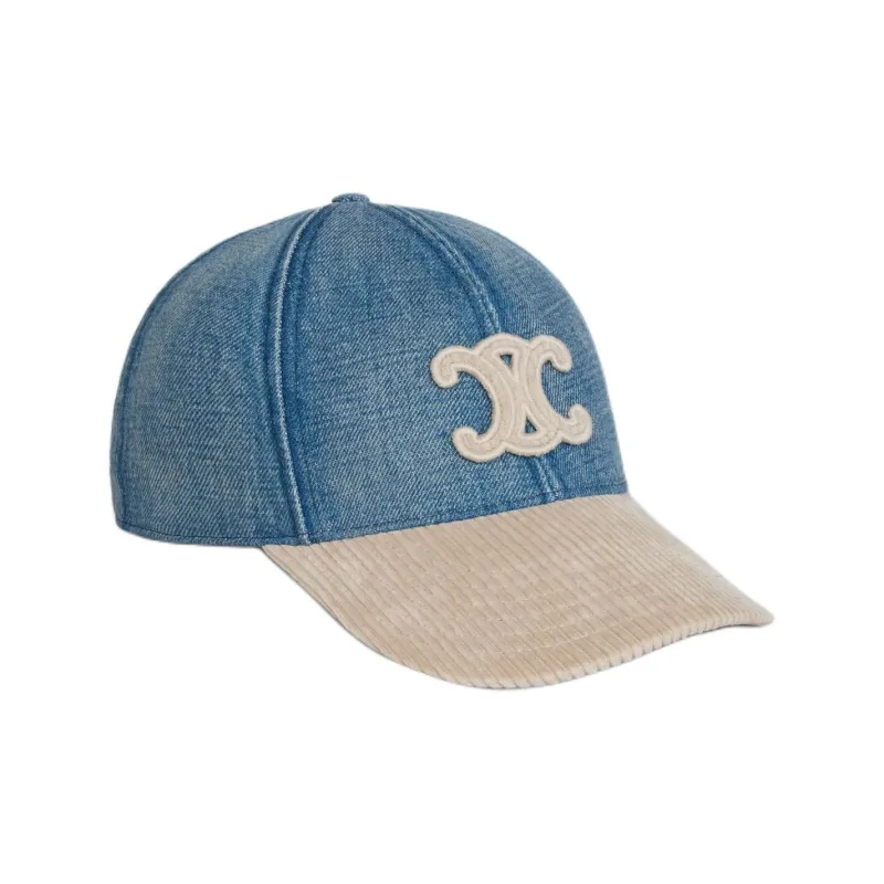 CELINE Triomphe Baseball Cap In Union Wash-2