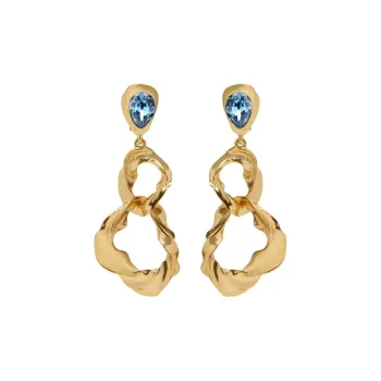 Oscar De La Renta Textured Baroque Clip on Earrings