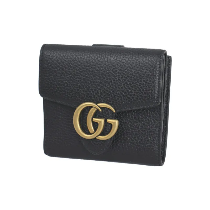 GUCCI GG Marmont Leather Wallet Women's Black-0
