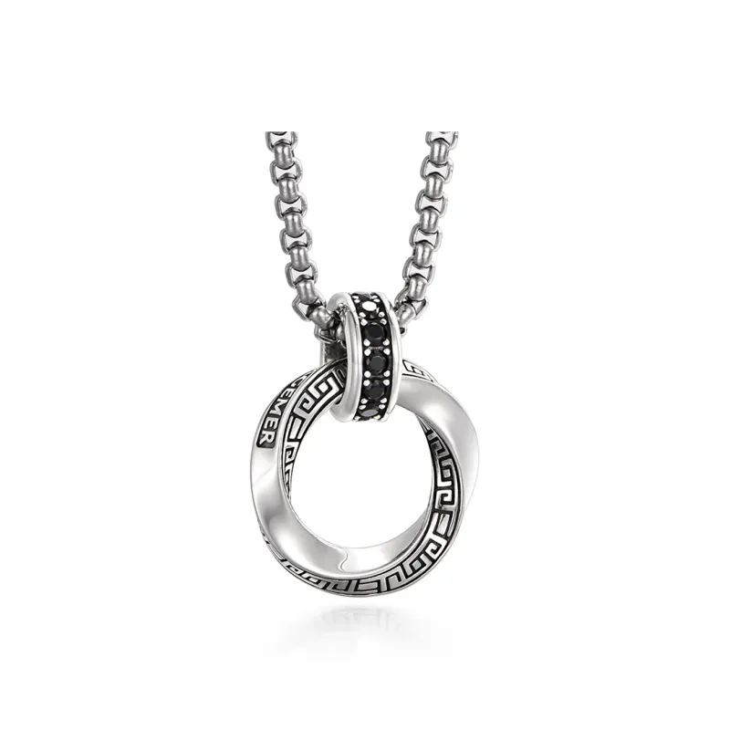 IDEAGEMER 925 Sterling Silver Necklaces Men's-2