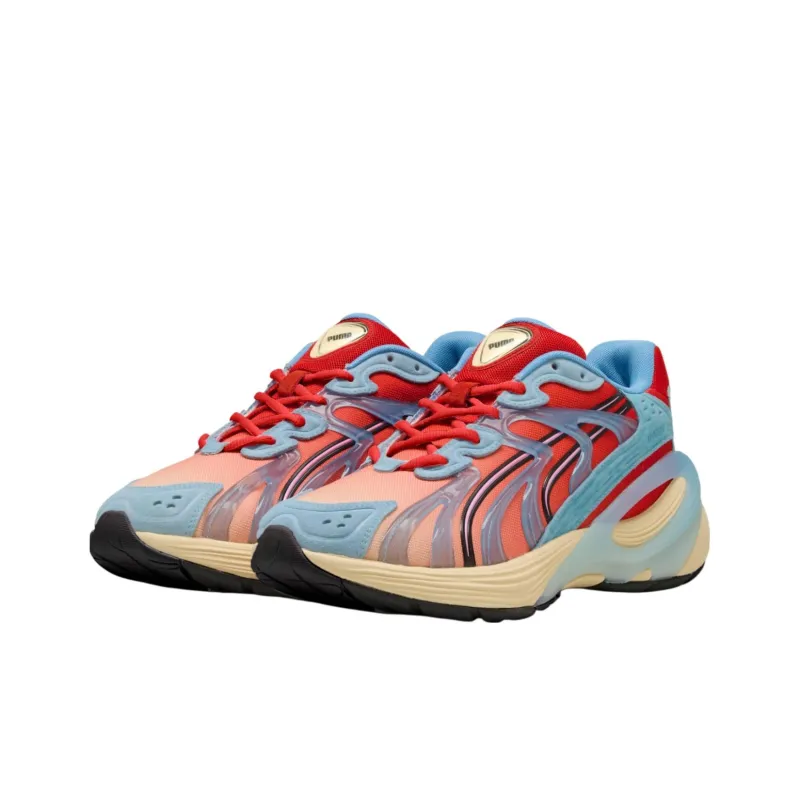 PUMA Inverse Unfiltered Cushioning, Slip Resistant, And Abrasion Resistant Low Top Casual Shoes Men's Red Blue-2