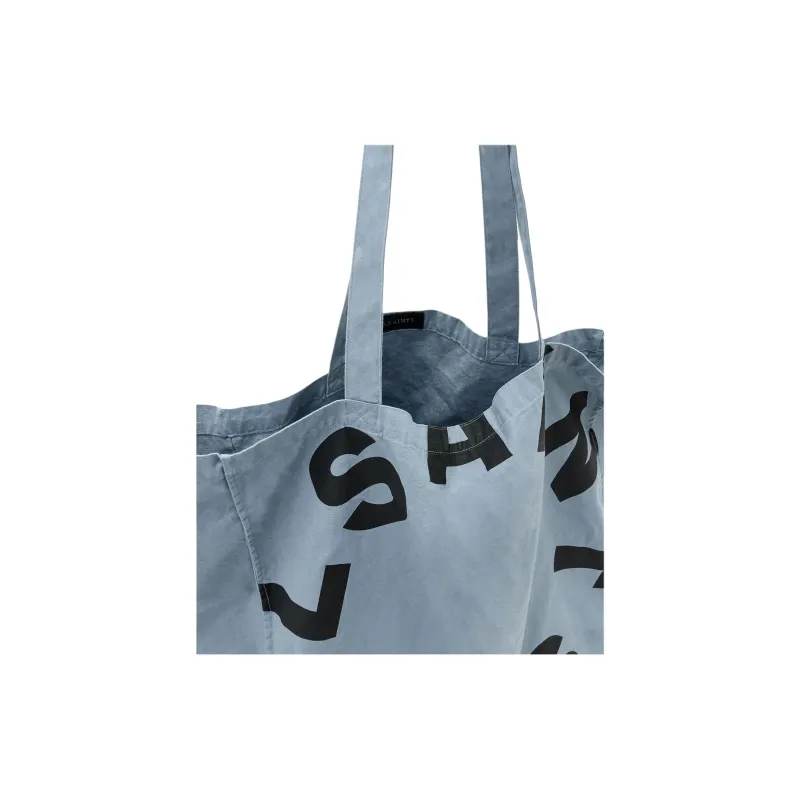 ALLSAINTS Organic Cotton Tote Bag Shopping Bag Shoulder Bags Large Size Men's Stony Blue-4