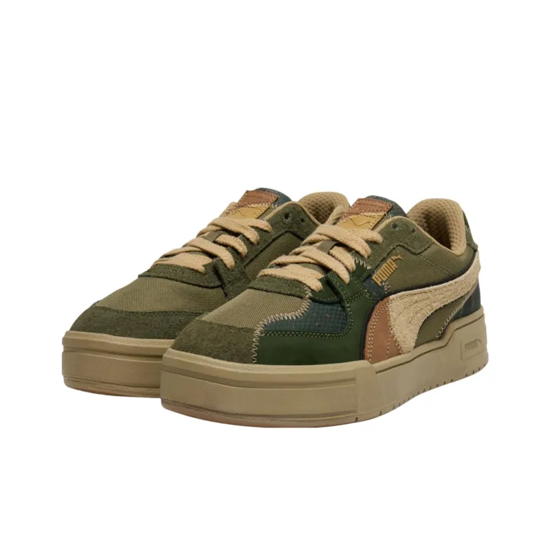 PUMA CA Pro Rain Map Anti Slip Wear Resistant Low Top Skateboard Shoes Unisex Brown Green-2