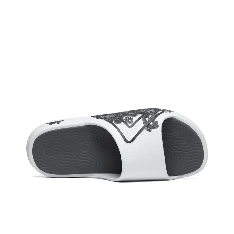 PEAK Extreme National Creativity Slip-Resistant Abrasion-Resistant Cushioning Slide Slippers Men's White Gray-4