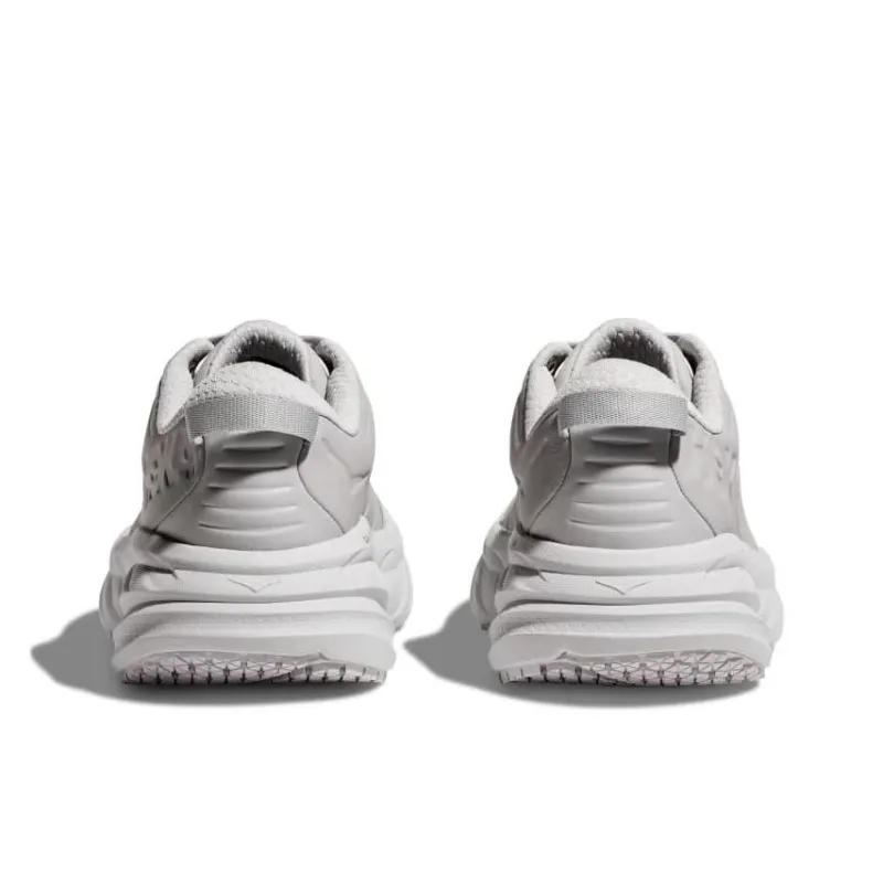 HOKA ONE ONE Bondi SR Anti Slip Wear Resistant Low Top Casual Running Shoes Men's Gray White-3
