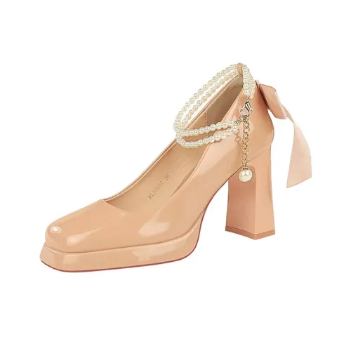 BIGTREE Chunky Heel High Heels Women's