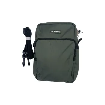 K WAY Nylon Crossbody Bag, Shoulder Bag Men's Green