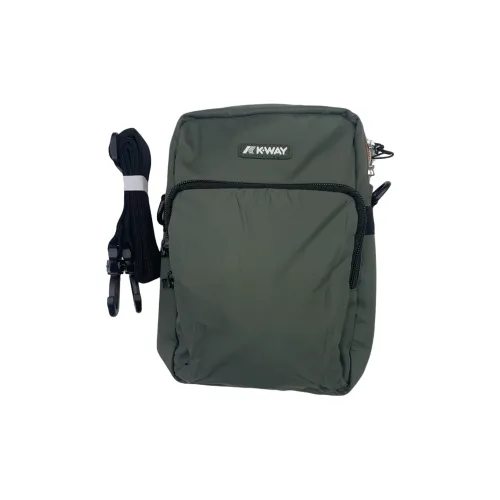 K WAY Nylon Crossbody Bag, Shoulder Bag Men's Green