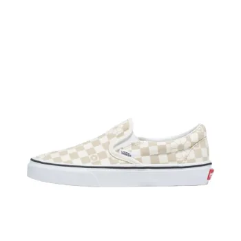 Vans Slip on Anti Slip Wear Resistant Low Top Skateboard Shoes Women's Beige