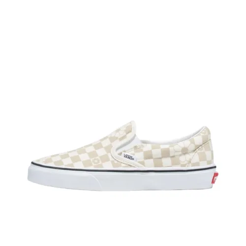 Vans Slip on Anti Slip Wear Resistant Low Top Skateboard Shoes Women's Beige