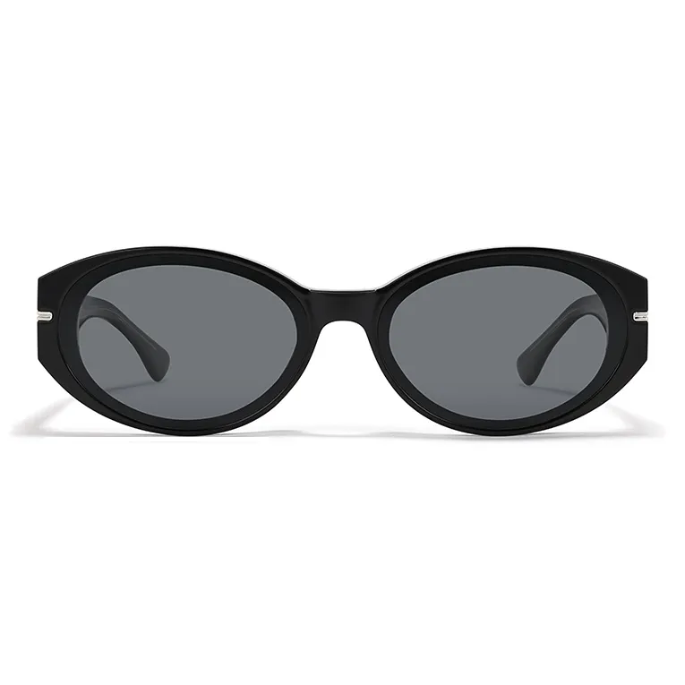 Sagawa TR/Memory Plastic Plate Frame Oval Sunglasses Unisex-1