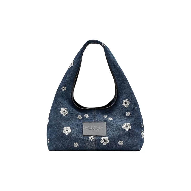 MARC JACOBS The Sequin Daisy Denim Sack Bag Vintage Indigo-1