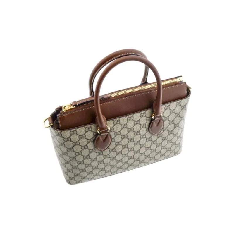 GUCCI GG Supreme Canvas Bag, Shoulder Bag, Crossbody Bag, Handbag Women's Beige-3