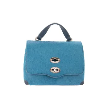Zanellato Postina Calfskin Shoulder Bag, Crossbody Bag, Handbag Women's Light Blue