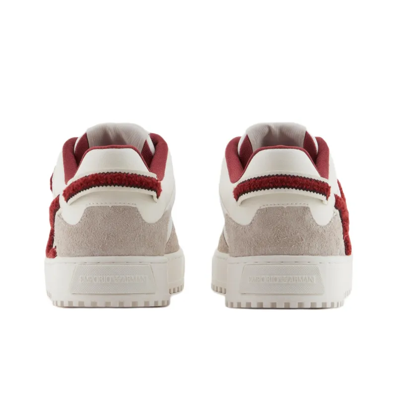EMPORIO ARMANI Low Top Skateboard Shoes Men's White-4
