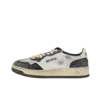 AUTRY Low Super Vintage Mesh Sneakers 'White Black'