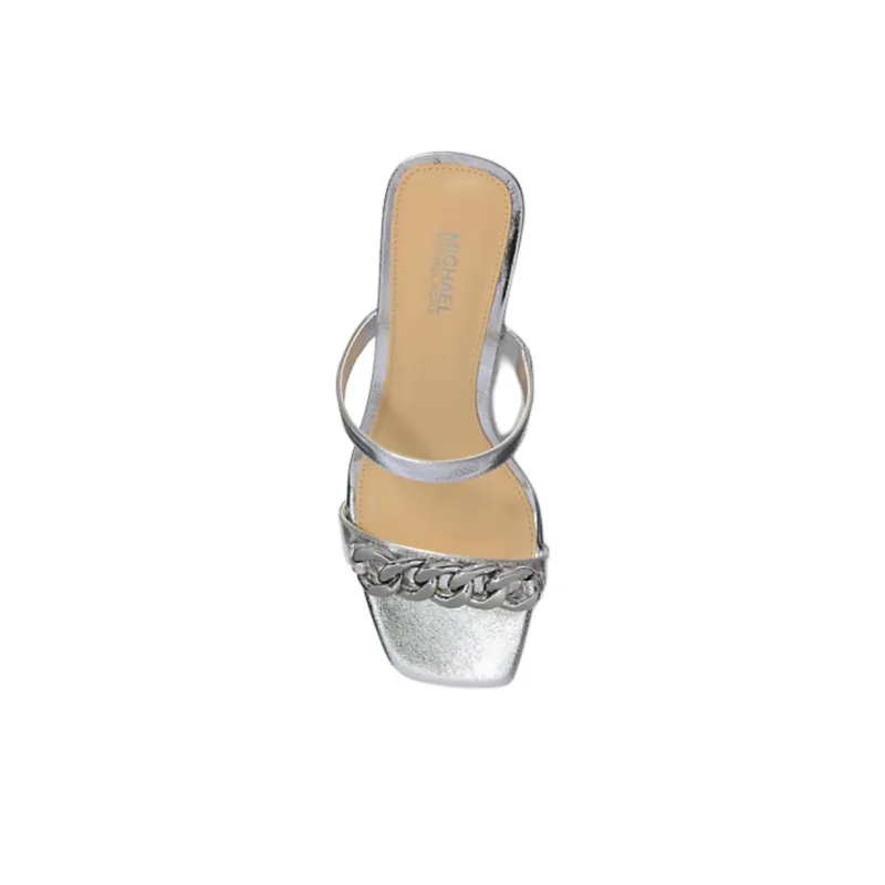 MICHAEL KORS Quiet Slide Slippers Women's Silver-3
