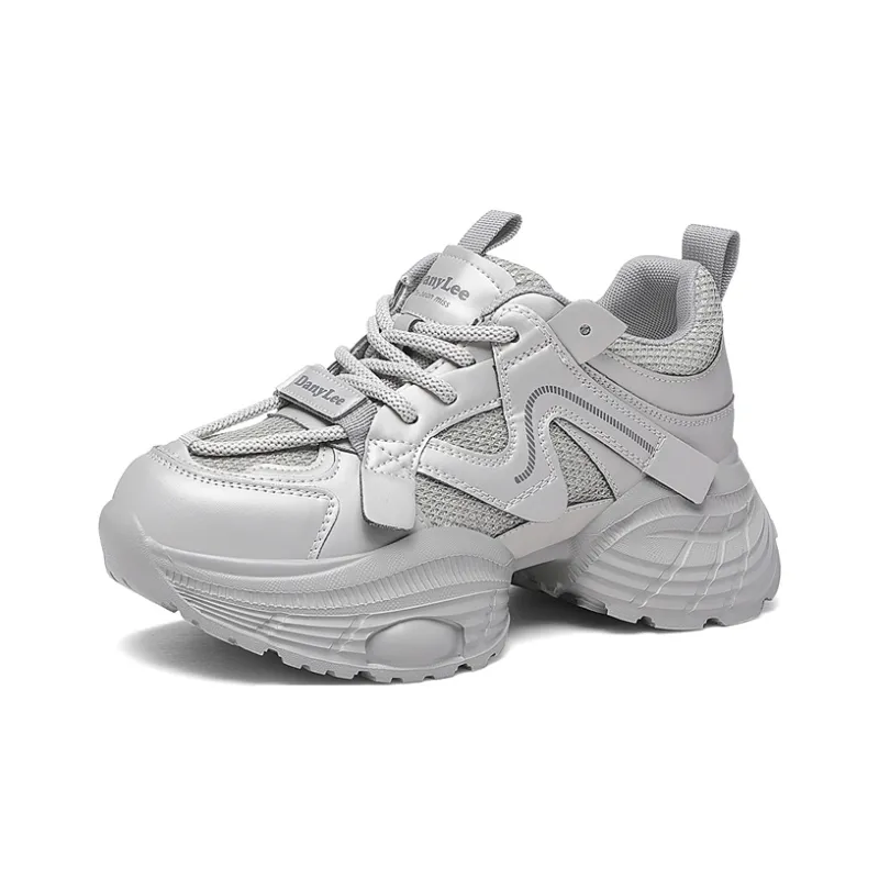 Golden Silk Rabbit Low Top Chunky Sneakers Women's-7
