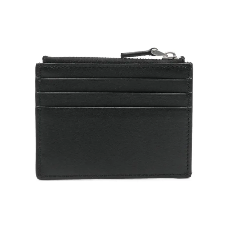 Valentino Leather Card Holder Men's Black-1