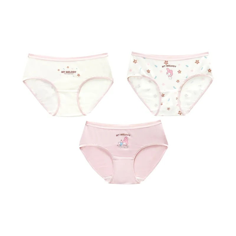 GUKOO x Sanrio Melodi Underpants Women's 3 Pack-0