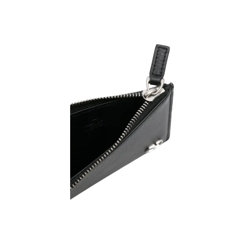 Valentino Leather Card Holder Men's Black-2