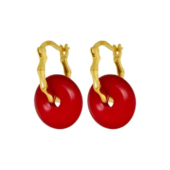 Heng Tai Jewelry Cinnabar Earrings Women's