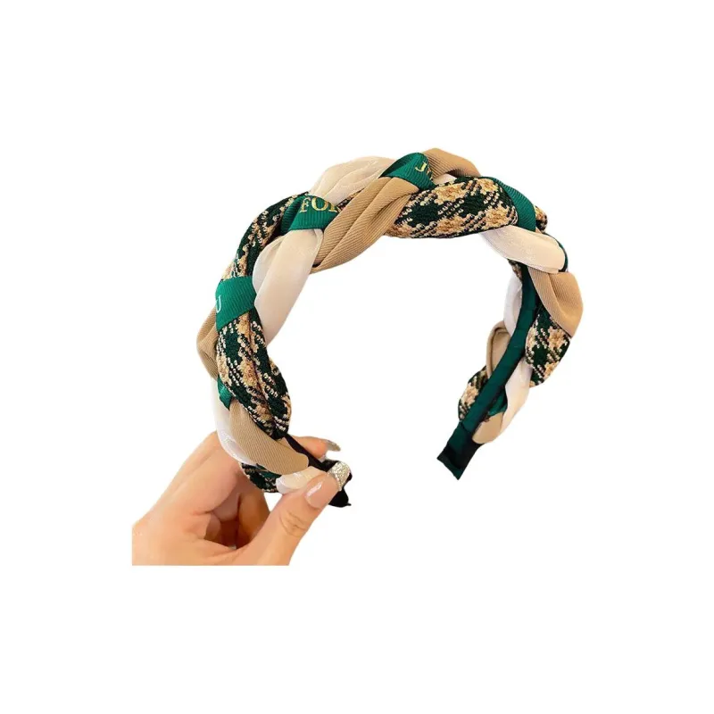 JINGLINGLONG Letter Twisted Headband For Washing Face Slip-Resistant Versatile Suitable For Women's With High Forehead-6