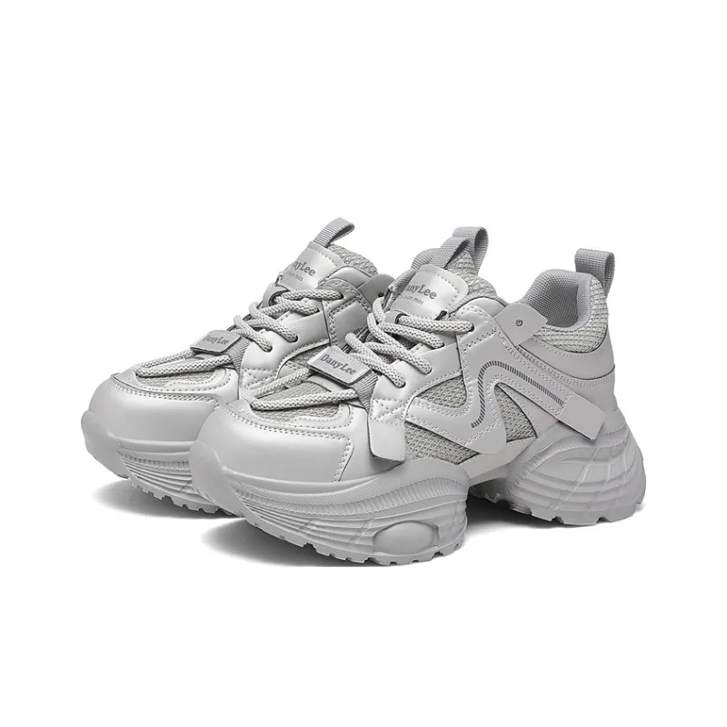 Golden Silk Rabbit Low Top Chunky Sneakers Women's-8