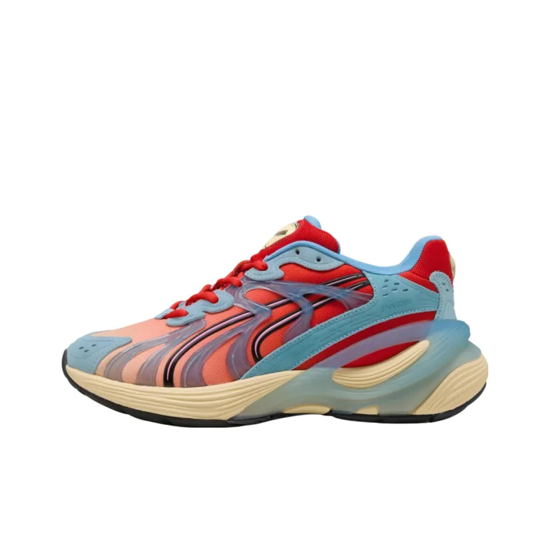 PUMA Inverse Unfiltered Cushioning, Slip Resistant, And Abrasion Resistant Low Top Casual Shoes Men's Red Blue-0