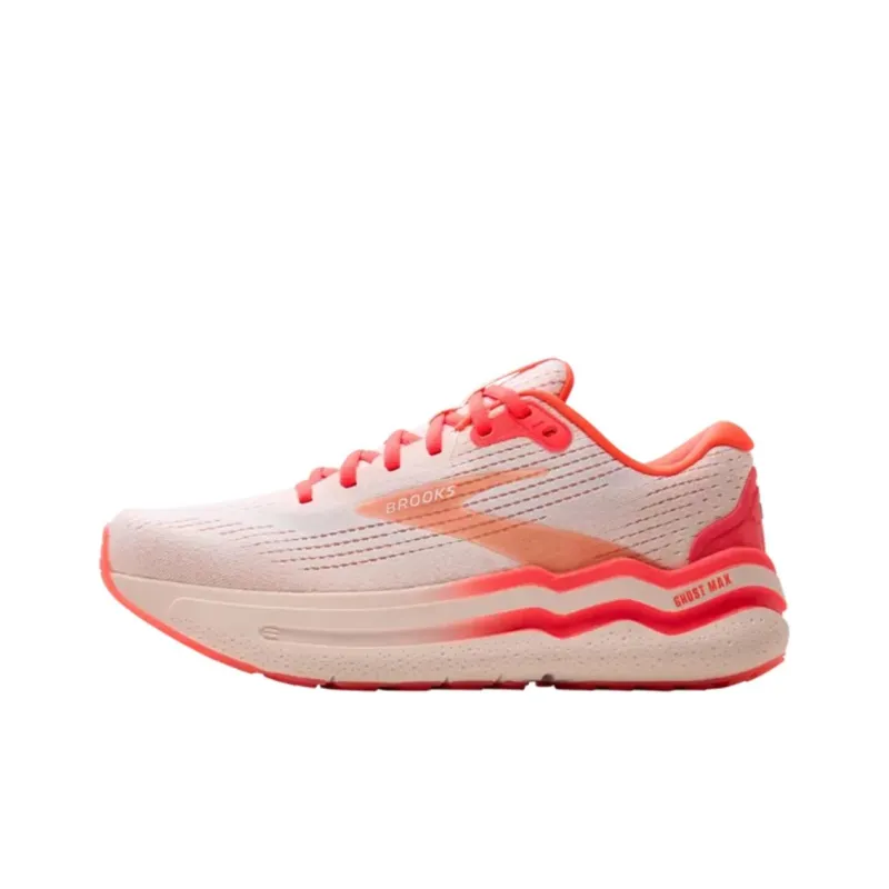 Brooks Ghost Ma Cushioning Slip Resistant Low Top Casual City Commute Running Shoes Women's Pink-0
