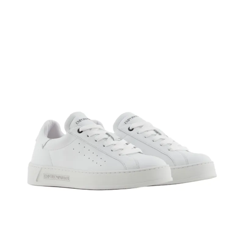 EMPORIO ARMANI Low Top Skateboard Shoes Women's White-2