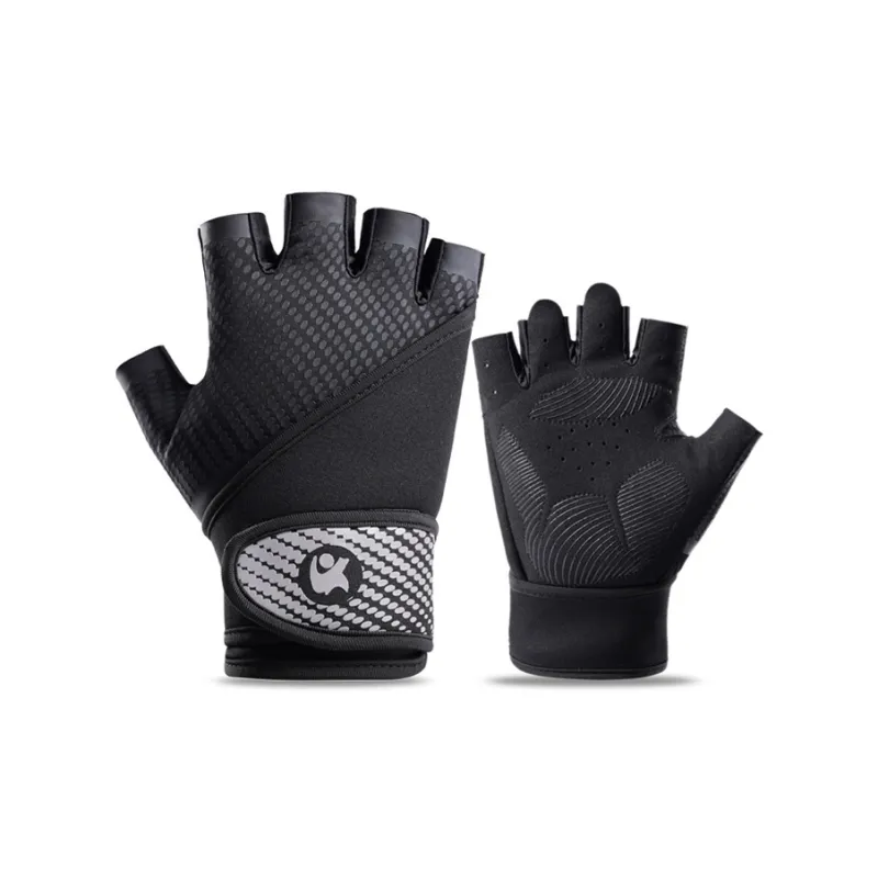 Mulinsen Polyamide Polyester Microfiber Leather Silicone Fitness Gloves Unisex-0