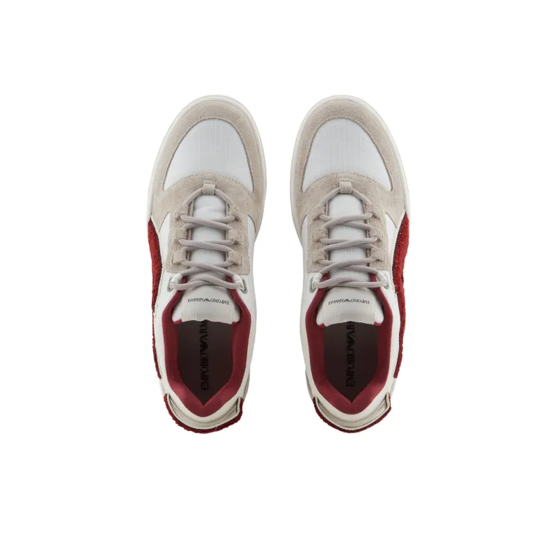 EMPORIO ARMANI Low Top Skateboard Shoes Men's White-3