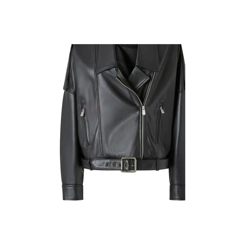 PINKO Belted Biker Jacket-2