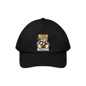 MOSCHINO Teddy logo print Cotton Cap