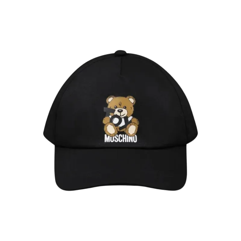 MOSCHINO Teddy logo print Cotton Cap-0