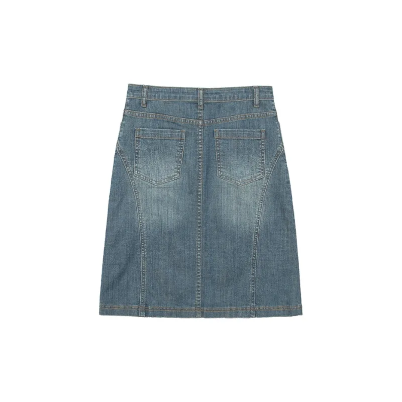 UNRETRO Denim Short Skirts Women's Denim Blue-1