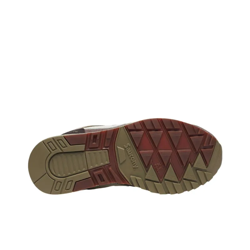 Saucony Shadow 5000 Anti Slip Wear Resistant Low Top Casual Running Shoes Unisex Green Brown-2