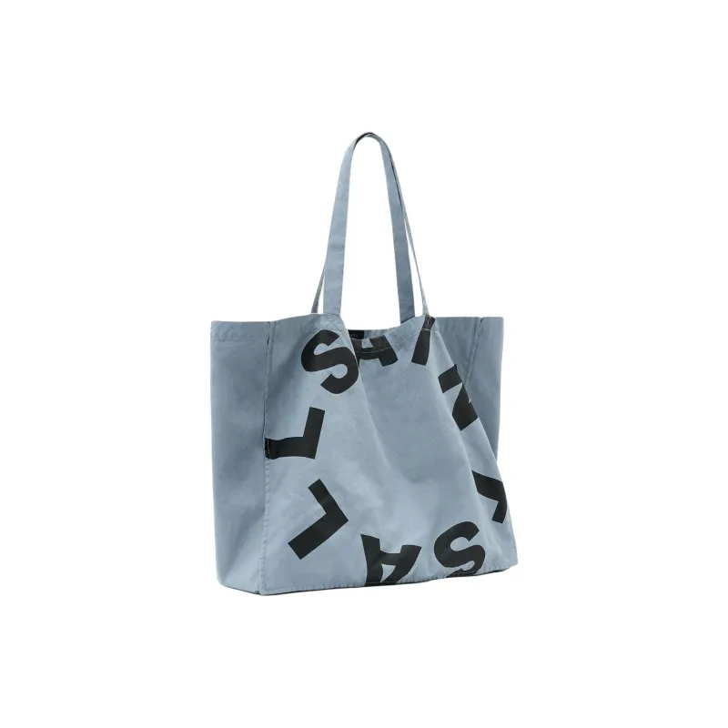 ALLSAINTS Organic Cotton Tote Bag Shopping Bag Shoulder Bags Large Size Men's Stony Blue-1