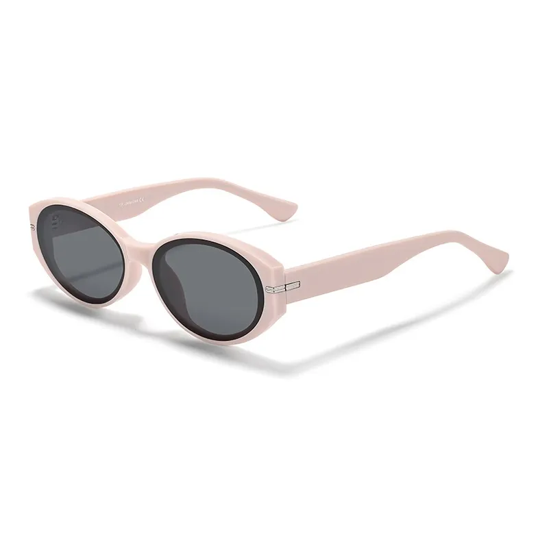 Sagawa TR/Memory Plastic Plate Frame Oval Sunglasses Unisex-4