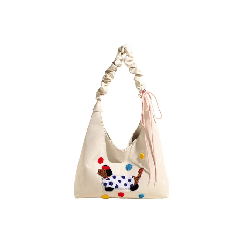 RIVMIND PU Shoulder Bag Regular Women's White/Silver/Black/Brown/Blue-0
