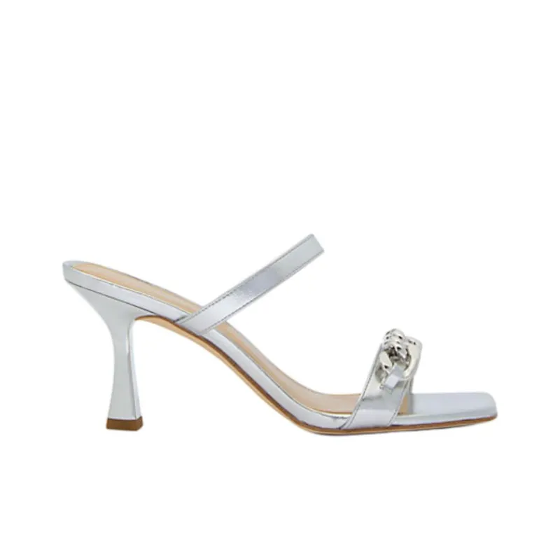 MICHAEL KORS Quiet Slide Slippers Women's Silver-1