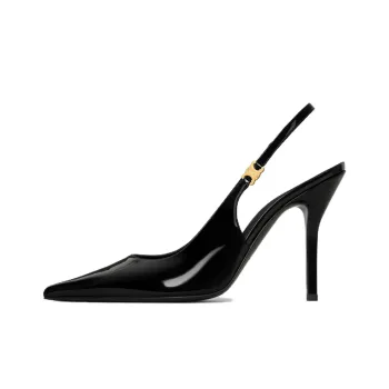 CELINE Triomphe Slim Heel High Heels 10.5cm Women's Black