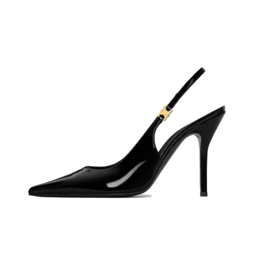 CELINE Triomphe Slim Heel High Heels 10.5cm Women's Black