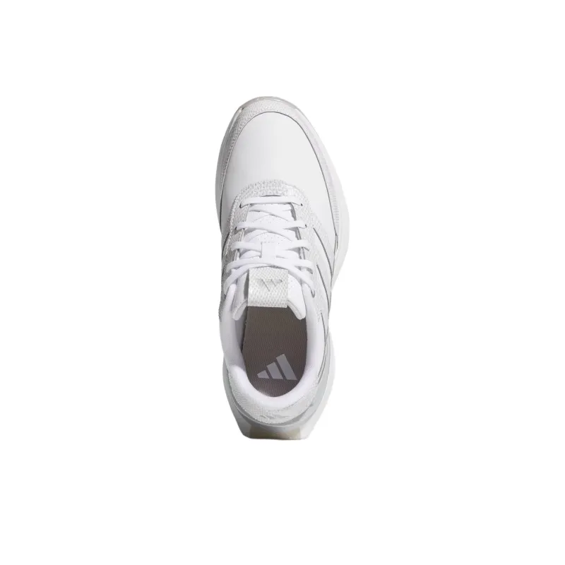 Adidas S2G 24 Leather Spikeless Golf Cloud White Silver Metallic Women's-2