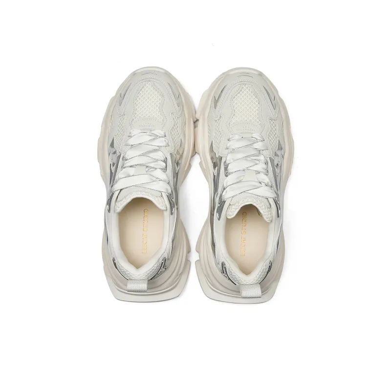 LEECAT STUDIO Love Confession Season Coverage Height Increasing Lightweight Breathable Low Top Chunky Sneakers Women's-4