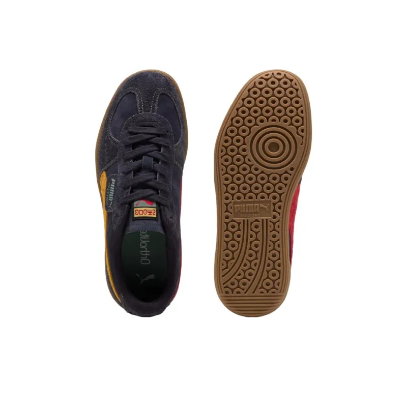PUMA Palermo Anti Slip Wear Resistant Low Top Skateboard Shoes Women's Black Yellow Red-3