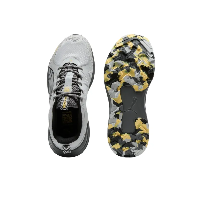 PUMA Reflect Lite Trail Shock Absorbers With Slip Resistant Features Low Top Running Shoes Men's Gray-3